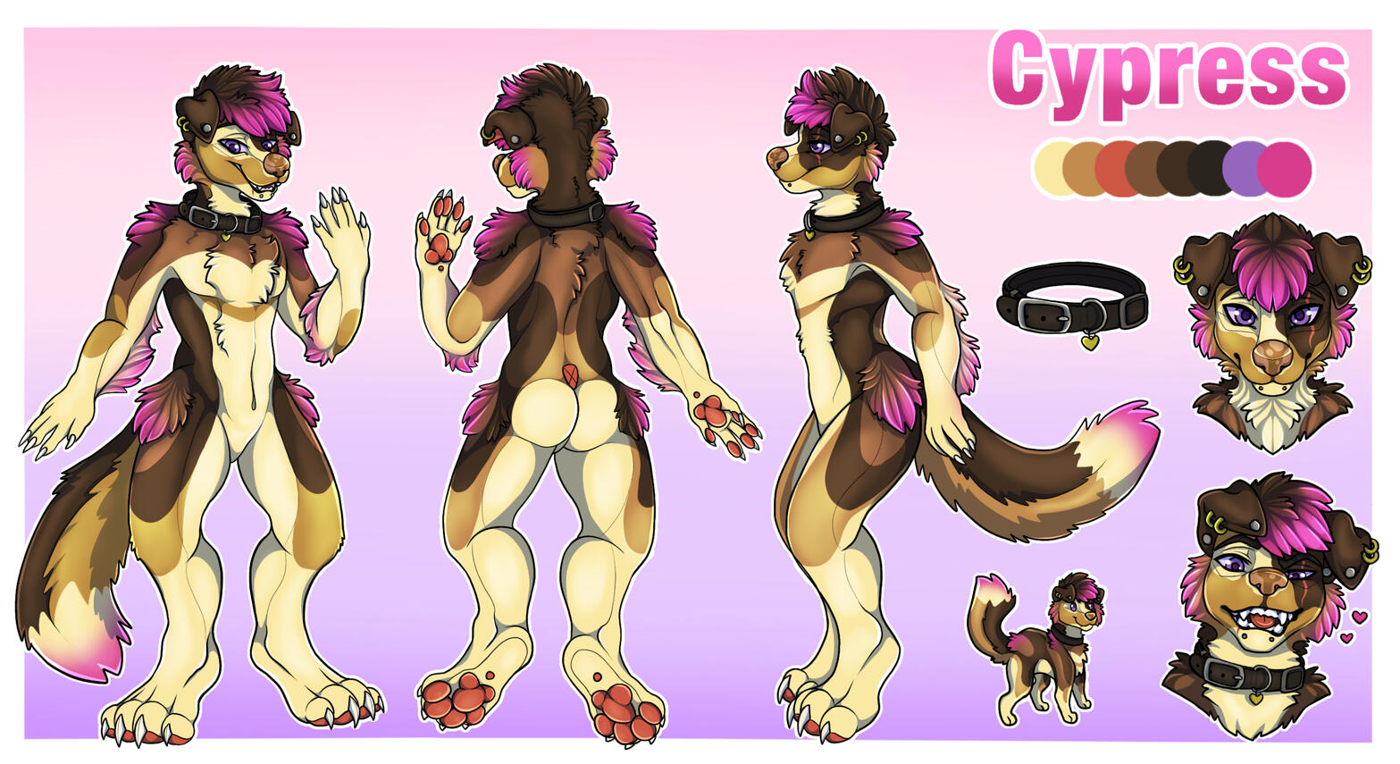 Premium reference sheet (custom character, full blended shading)