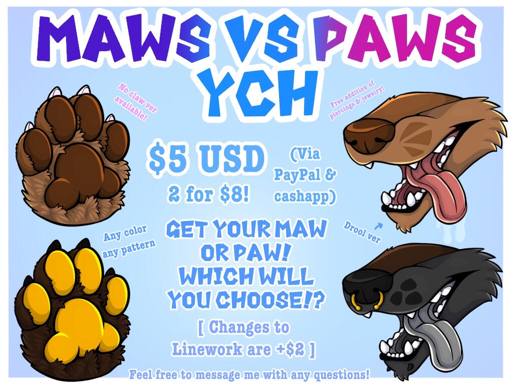 maws vs paws ych
